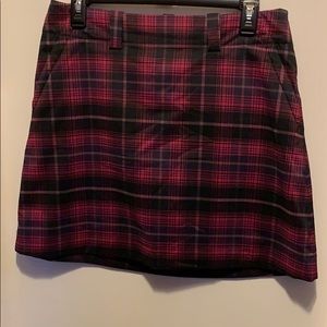Nike Pink and Black Plaid Skort